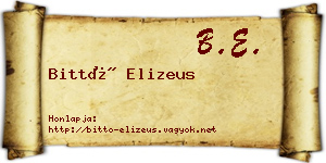 Bittó Elizeus névjegykártya